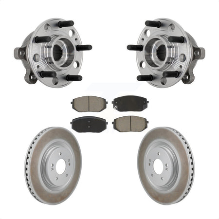 Front Hub Bearing Assembly Coated Disc Brake Rotor And Pads Kit For Hyundai Sonata Kia K5 KBB-131708