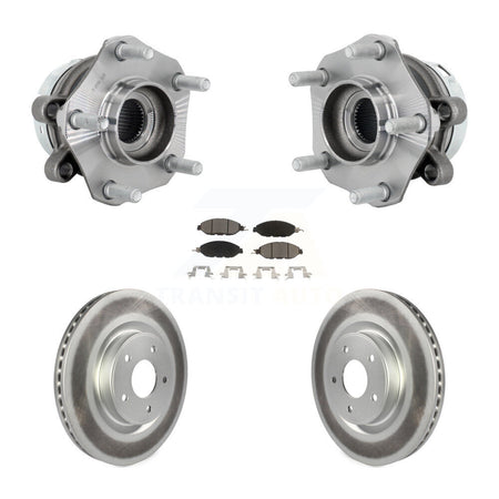 Front Hub Bearing Assembly Coated Disc Brake Rotor And Ceramic Pads Kit For Nissan Murano KBB-131714