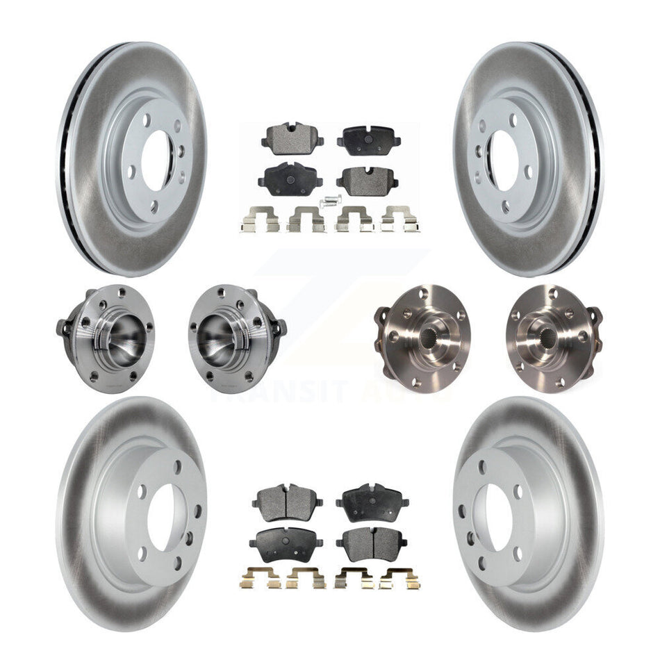 Front Rear Hub Bearing Coat Brake Rotor Pad Kit (10Pc) For Mini Cooper Countryman Paceman KBB-131718