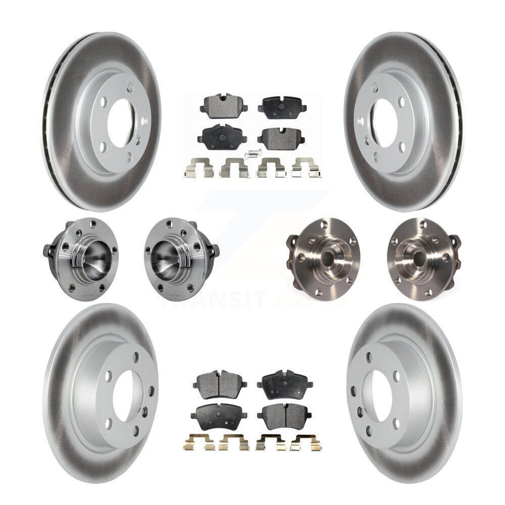 Front Rear Hub Bearing Coat Brake Rotor Pad Kit (10Pc) For Mini Cooper Countryman Paceman KBB-131720