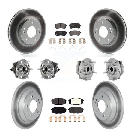 Front Rear Hub Bearing Coat Brake Rotor Pads Kit (10Pc) For 22 Hyundai Kona FWD with 1.6L KBB-131754