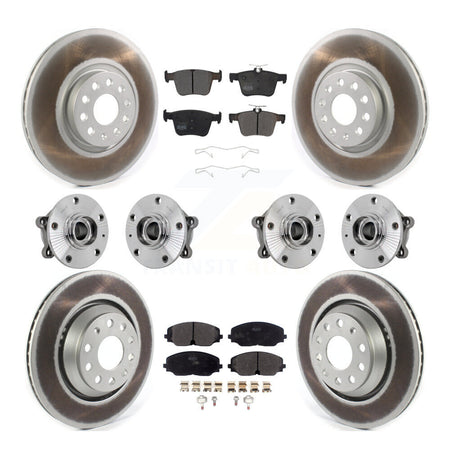 Front Rear Hub Bearing Coated Brake Rotor Pad Kit (10Pc) For Volkswagen Atlas Cross Sport KBB-131786
