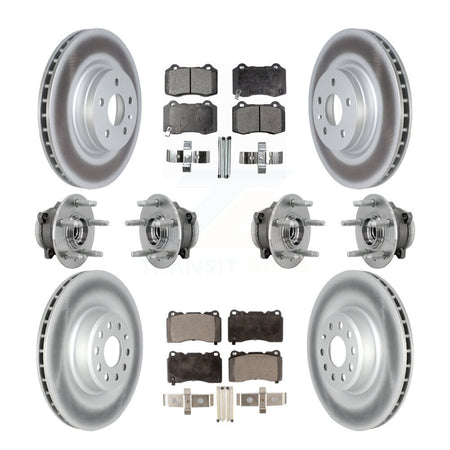 Front Rear Hub Bearing Coat Brake Rotor Pad Kit (10Pc) For Tesla X S With Brembo Calipers KBB-131790