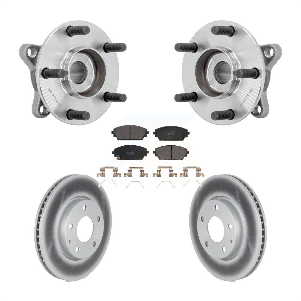 Front Hub Bearing Coated Brake Rotor Pads Kit For Mazda 3 Vehicles Manufactured In Mexico KBB-131793