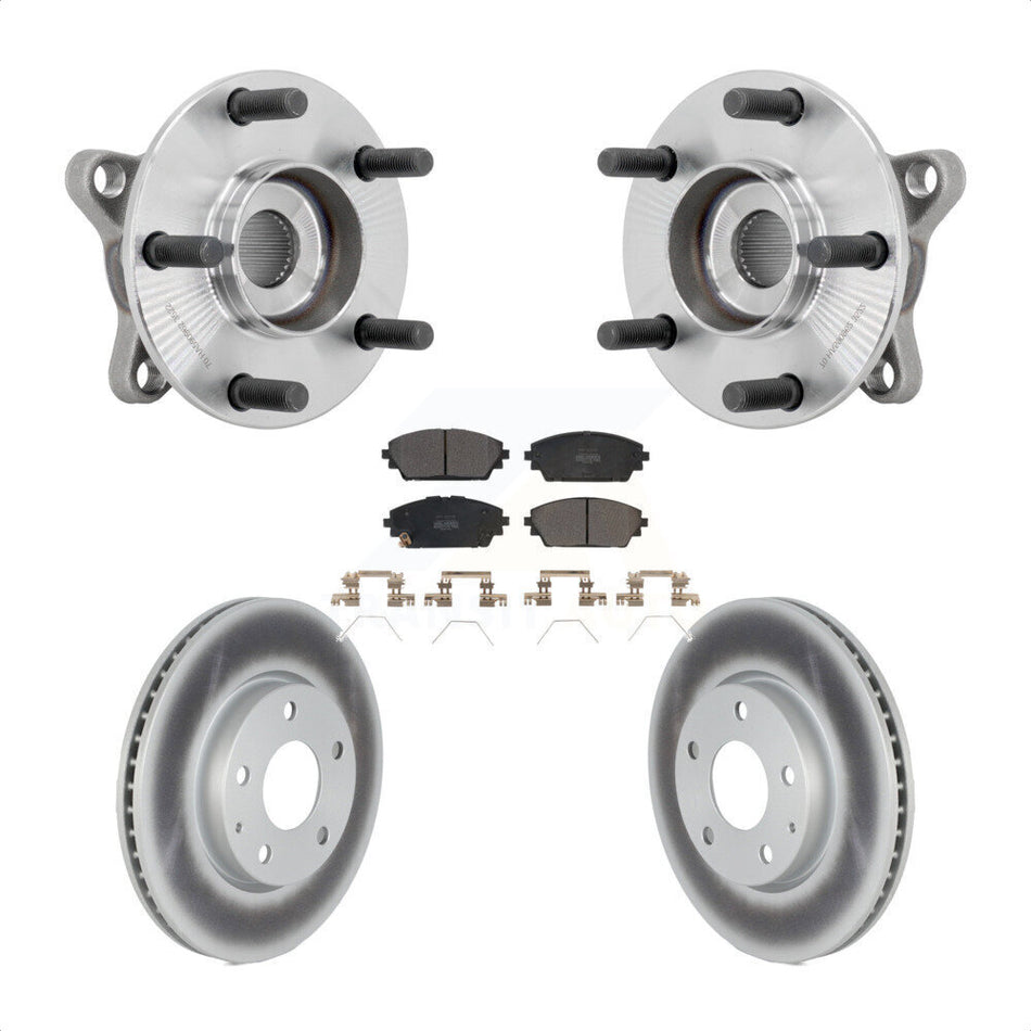 Front Hub Bearing Coated Brake Rotor Pads Kit For Mazda 3 Vehicles Manufactured In Mexico KBB-131793