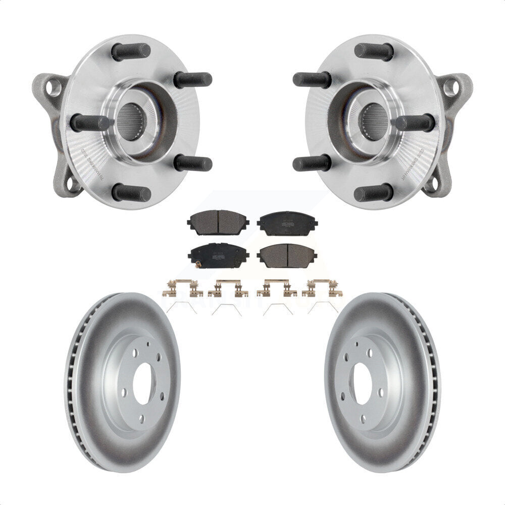 Front Hub Bearing Coated Brake Rotor Pads Kit For Mazda 3 Vehicles Manufactured In Mexico KBB-131794