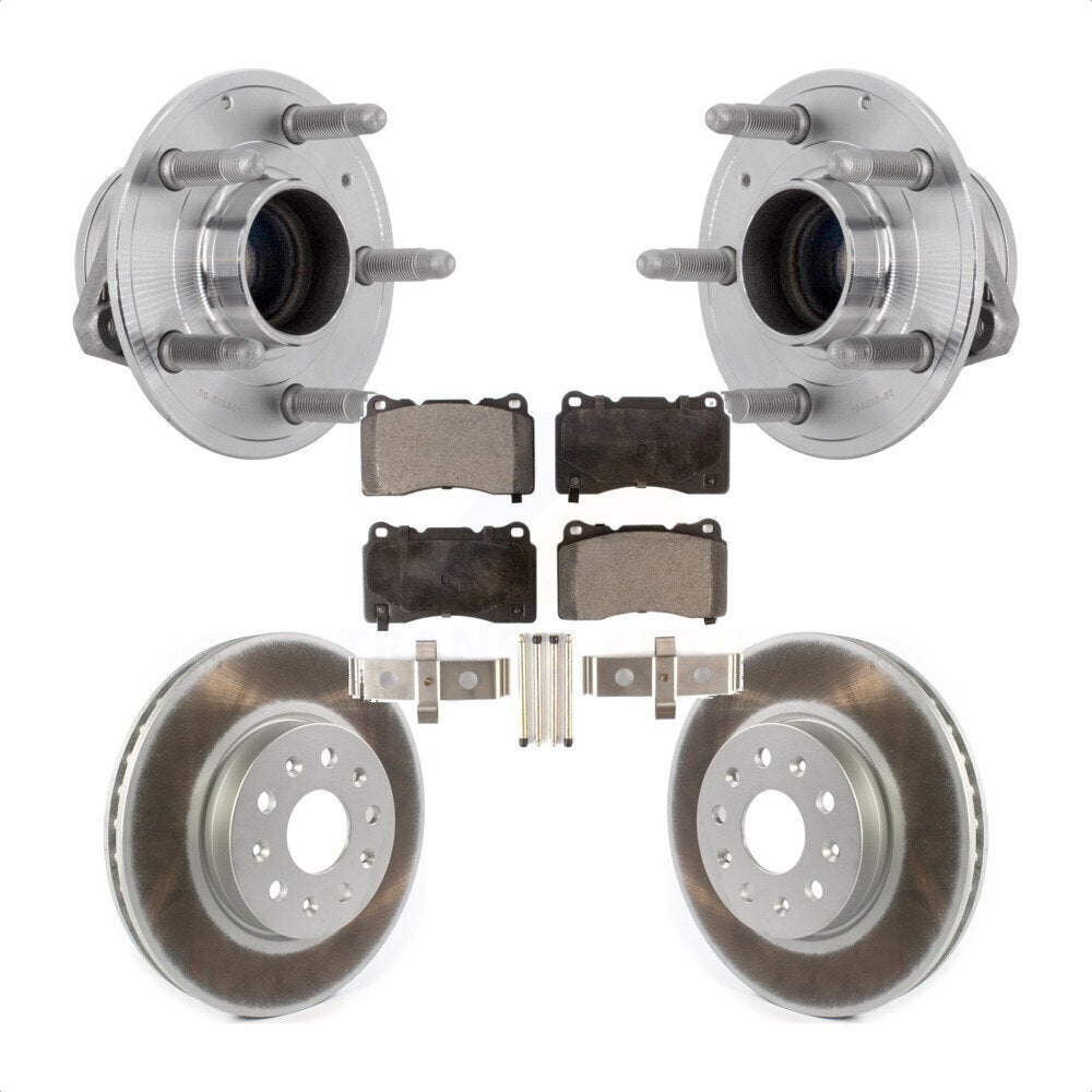 Front Hub Bearing Assembly Coat Brake Rotor Pad Kit For Chevrolet Camaro Cadillac CTS CT6 KBB-131798
