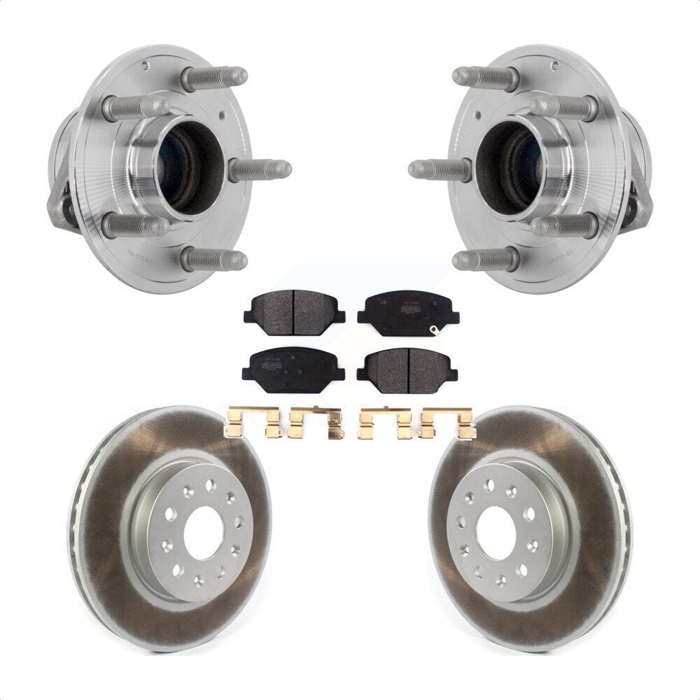 Front Hub Bearing Coated Brake Rotor Pad Kit For Chevrolet Camaro Without Brembo Calipers KBB-131800