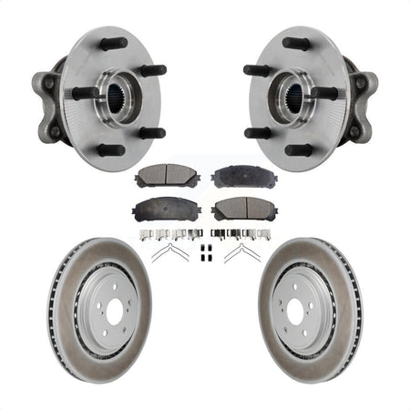 Front Hub Bearing Assembly Coated Brake Rotor And Pad Kit For 2020-2022 Toyota Highlander KBB-131806