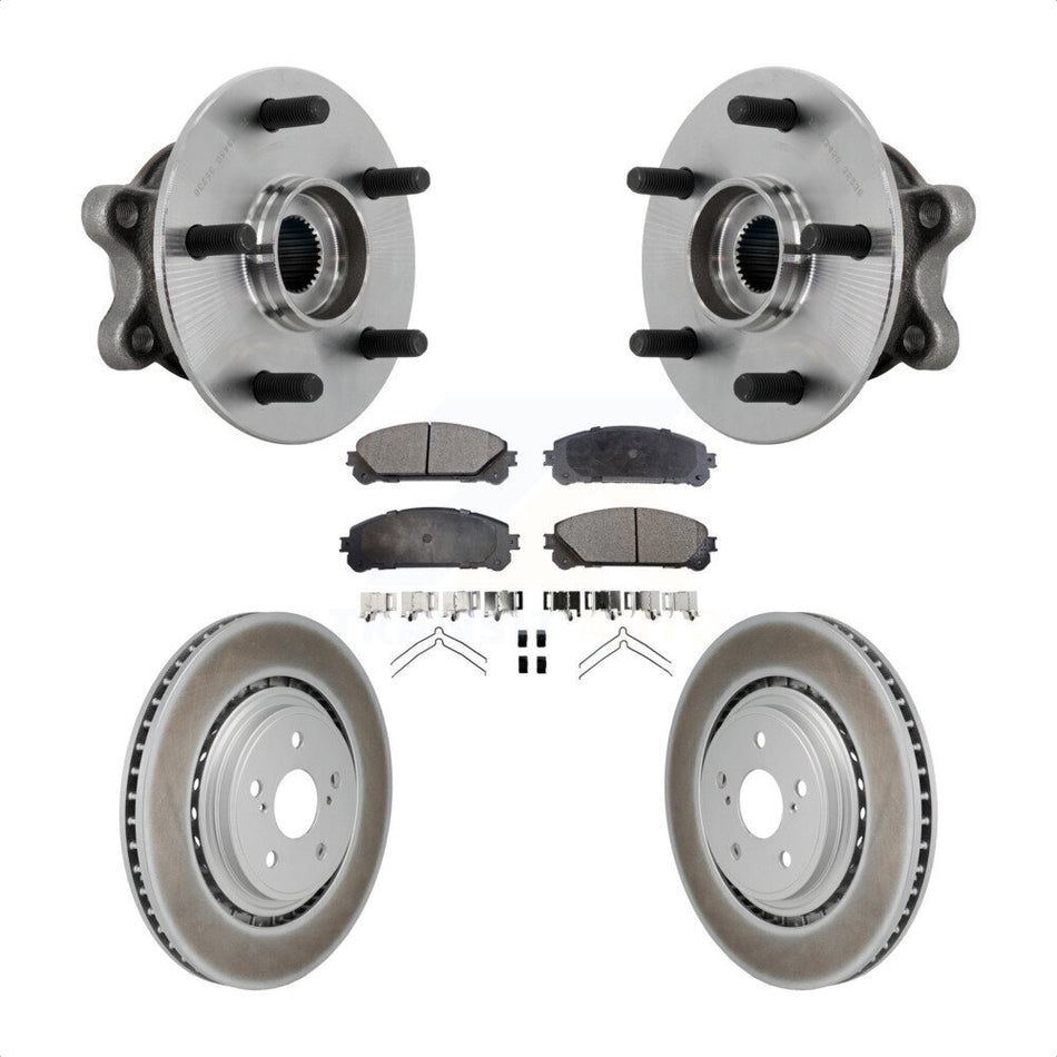 Front Hub Bearing Assembly Coated Brake Rotor And Pad Kit For 2020-2022 Toyota Highlander KBB-131806