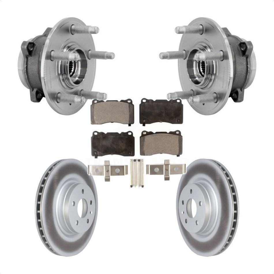 Front Hub Bearing Assembly Coated Disc Brake Rotors And Pads Kit For Tesla S X KBB-131824