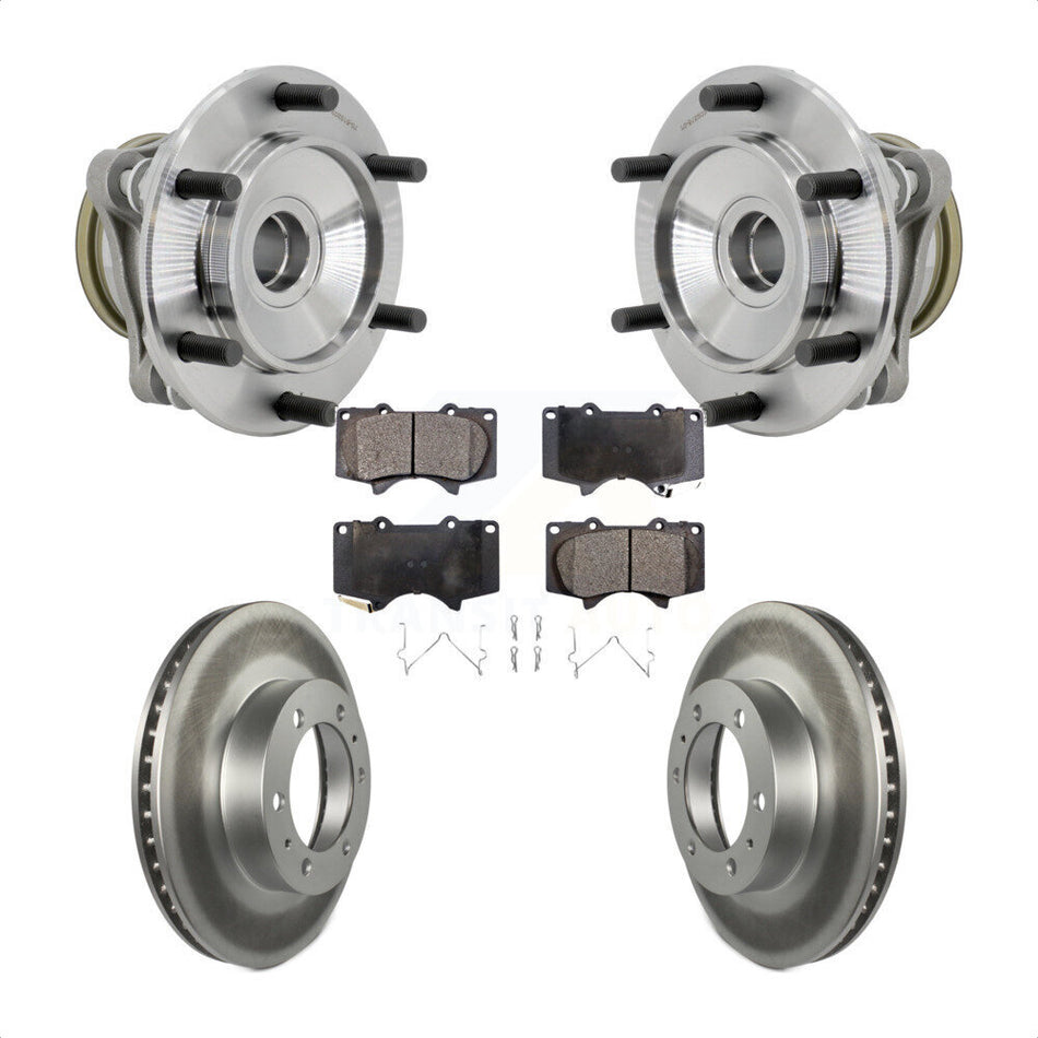 Front Hub Bearing Assembly Coat Brake Rotor Pads Kit For Toyota Tacoma 4Runner FJ Cruiser KBB-131842