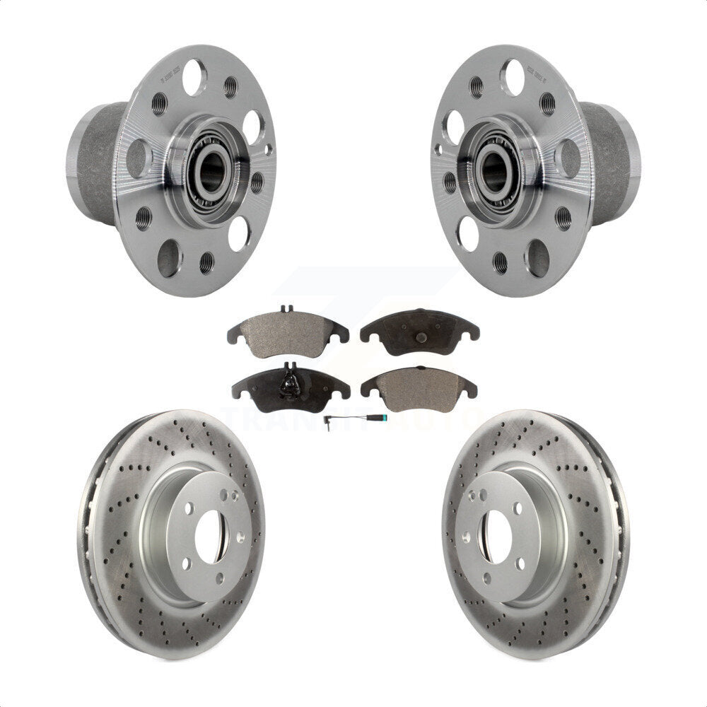Front Hub Bearing Coated Disc Brake Rotor Pad Kit For Mercedes-Benz C300 E350 C350 SLC300 KBB-131851