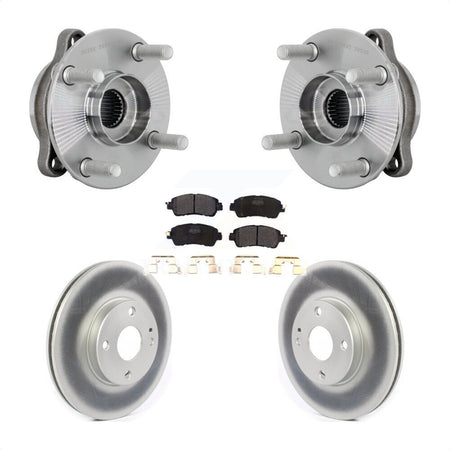 Front Hub Bearing Assembly Coated Disc Brake Rotor And Pads Kit For Toyota Yaris iA Scion KBB-131855