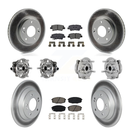 Front Rear Hub Bearing Coat Brake Rotor Pads Kit (10Pc) For 22 Hyundai Kona FWD with 1.6L KBB-131888