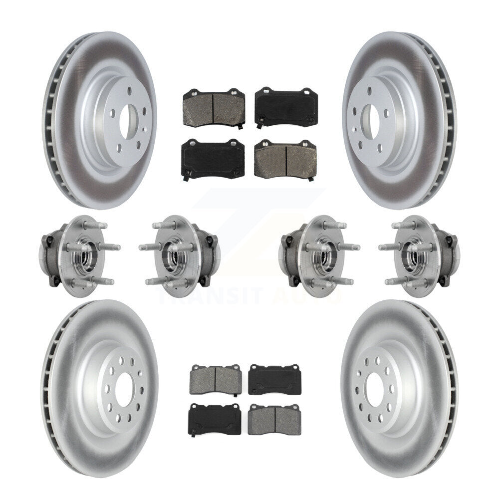 Front Rear Hub Bearing Coat Brake Rotor Pad Kit (10Pc) For Tesla X S With Brembo Calipers KBB-131903