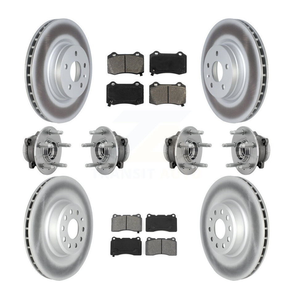 Front Rear Hub Bearing Coat Brake Rotor Pad Kit (10Pc) For Tesla X S With Brembo Calipers KBB-131903