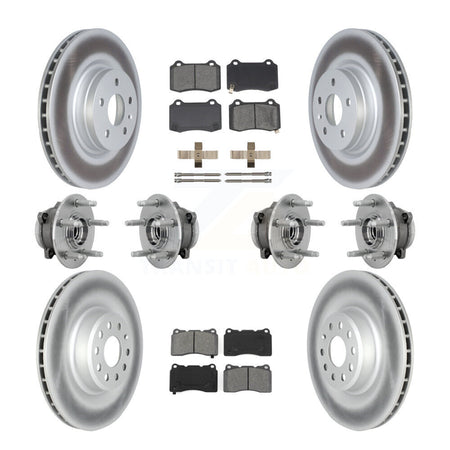 Front Rear Hub Bearing Coated Disc Brake Rotor Pad Kit (10Pc) For 2016 Tesla S From 04 16 KBB-131921