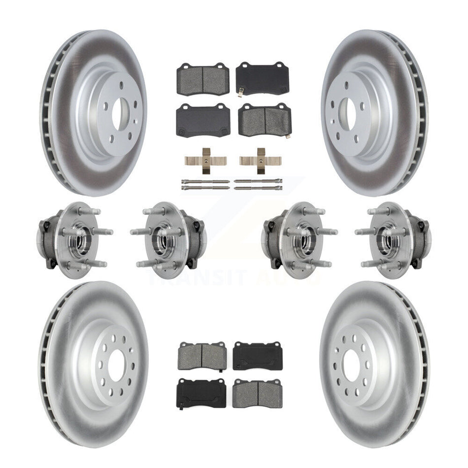 Front Rear Hub Bearing Coated Disc Brake Rotor Pad Kit (10Pc) For 2016 Tesla S From 04 16 KBB-131921