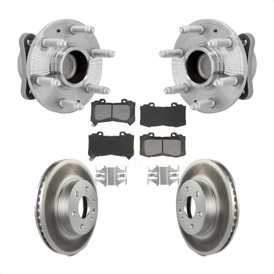 Front Hub Bearing Assembly Coat Brake Rotor Pad Kit For Chevrolet Colorado GMC Canyon RWD KBB-131933