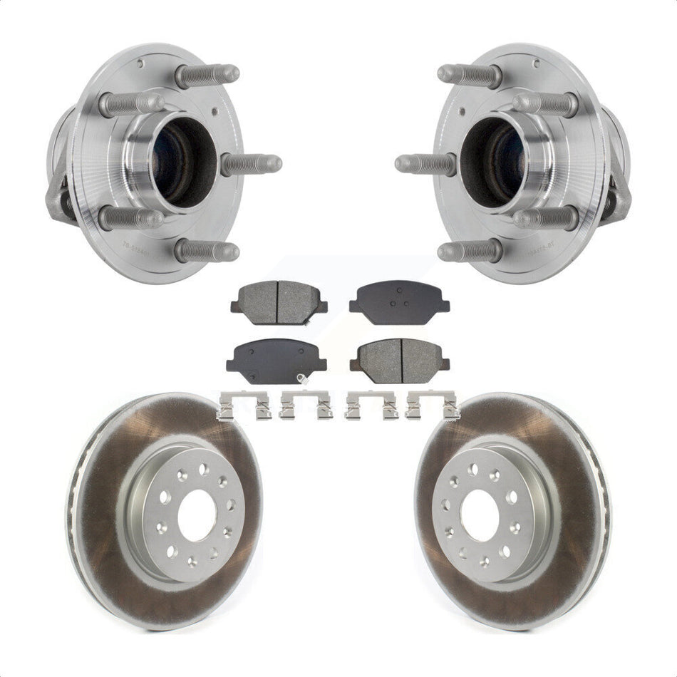 Front Hub Bearing Coated Brake Rotor Pad Kit For Chevrolet Camaro Without Brembo Calipers KBB-131936