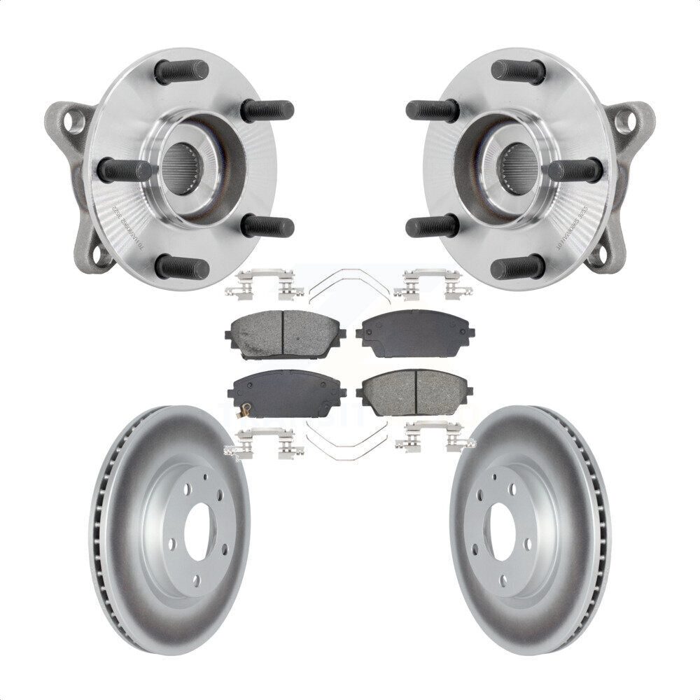 Front Hub Bearing Coated Brake Rotor Pads Kit For Mazda 3 Vehicles Manufactured In Mexico KBB-131940