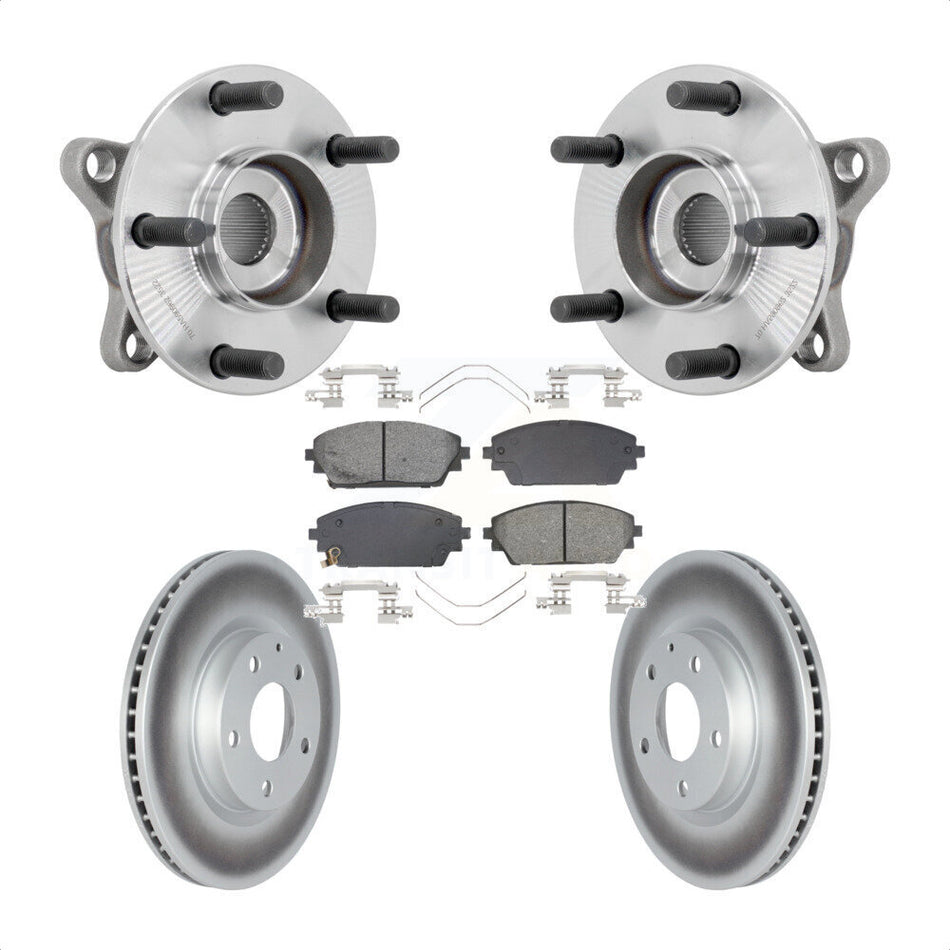 Front Hub Bearing Coated Brake Rotor Pads Kit For Mazda 3 Vehicles Manufactured In Mexico KBB-131940