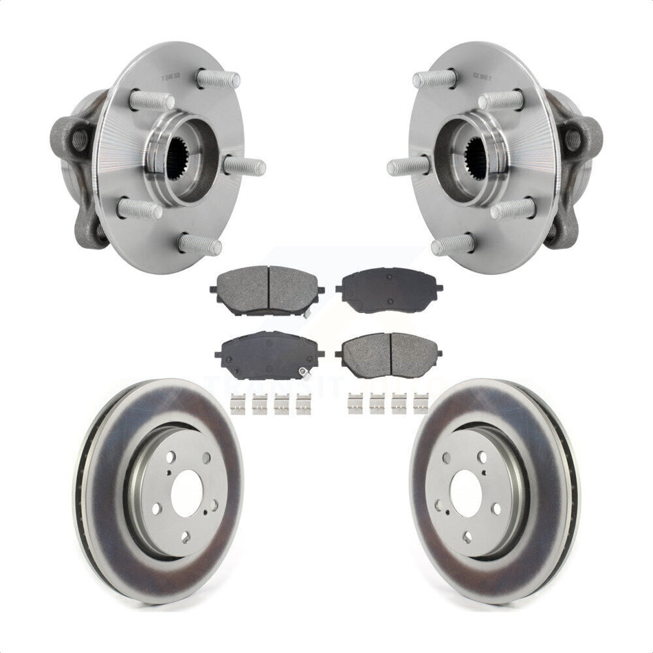Front Hub Bearing Assembly Coated Disc Brake Rotors And Pads Kit For Toyota C-HR KBB-131949