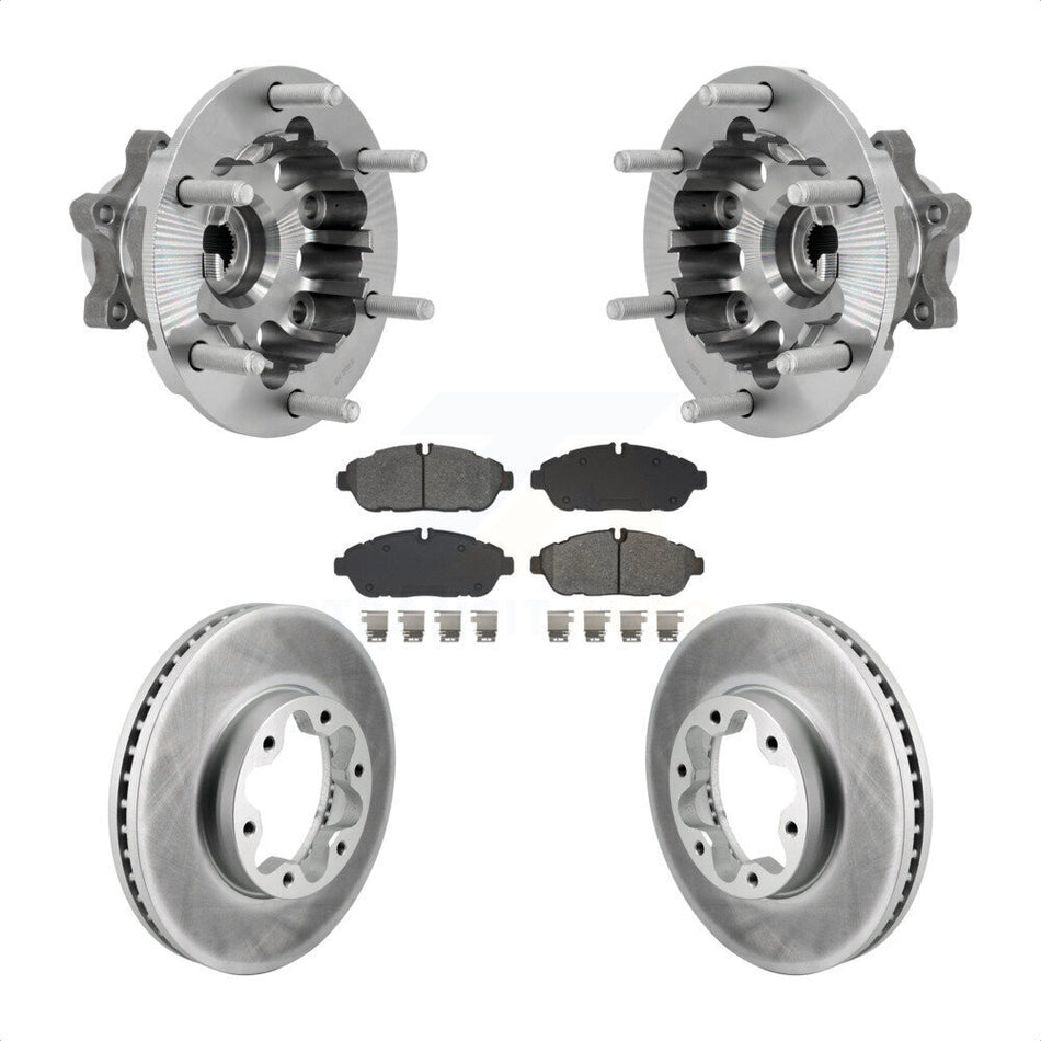 Front Hub Bearing Coated Brake Rotor Pad Kit For Ford Transit-250 Transit-350 Transit-150 KBB-131954