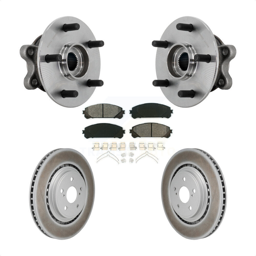 Front Hub Bearing Assembly Coated Brake Rotor And Pad Kit For 2020-2022 Toyota Highlander KBB-131956