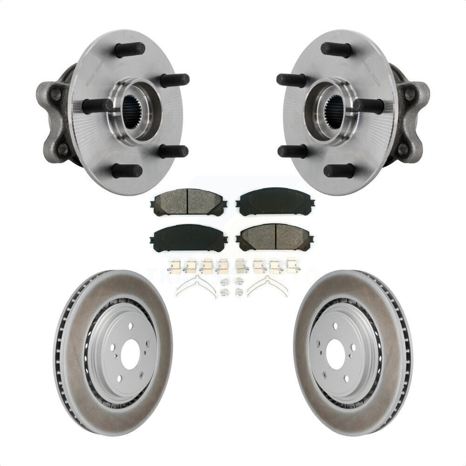 Front Hub Bearing Assembly Coated Brake Rotor And Pad Kit For 2020-2022 Toyota Highlander KBB-131956