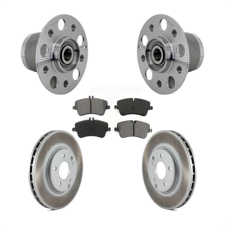 Front Hub Bearing Coated Brake Rotor Pad Kit For Mercedes-Benz C350 Without Sport Package KBB-131960