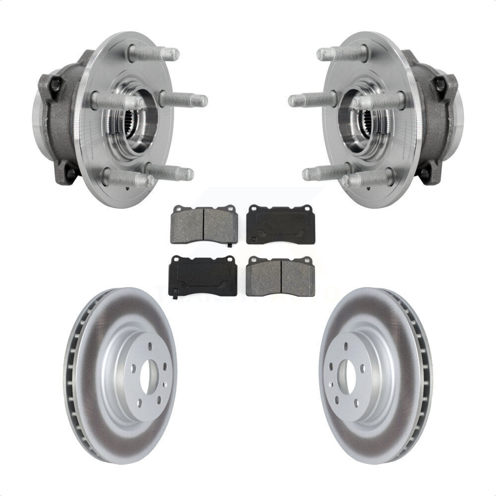 Front Hub Bearing Assembly Coated Disc Brake Rotors And Pads Kit For Tesla S X KBB-131971