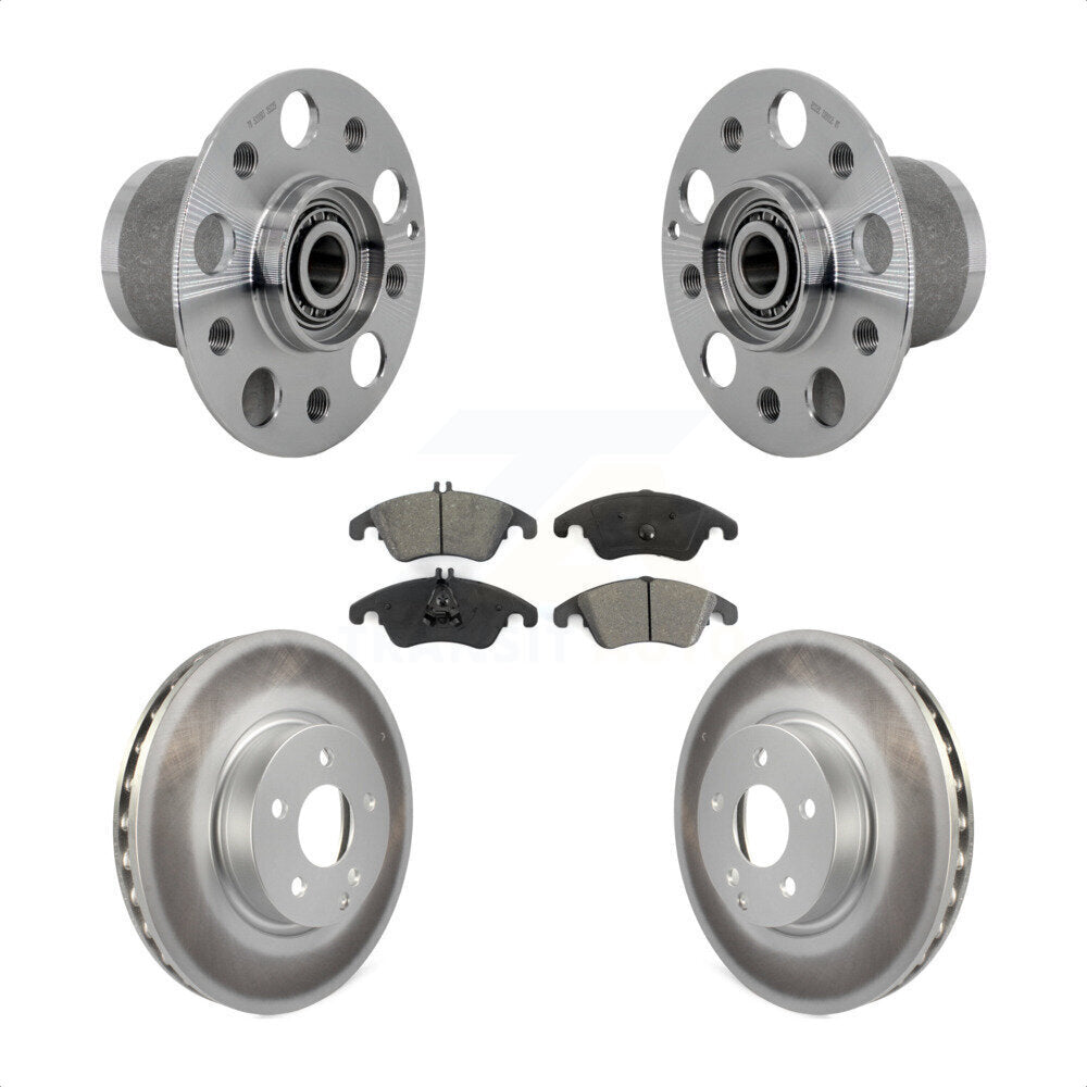 Front Hub Bearing Coated Disc Brake Rotor Pad Kit For Mercedes-Benz C300 E350 C350 SLC300 KBB-131974
