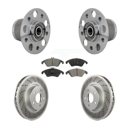 Front Hub Bearing Coated Disc Brake Rotor Pad Kit For Mercedes-Benz C300 E350 C350 SLC300 KBB-131975