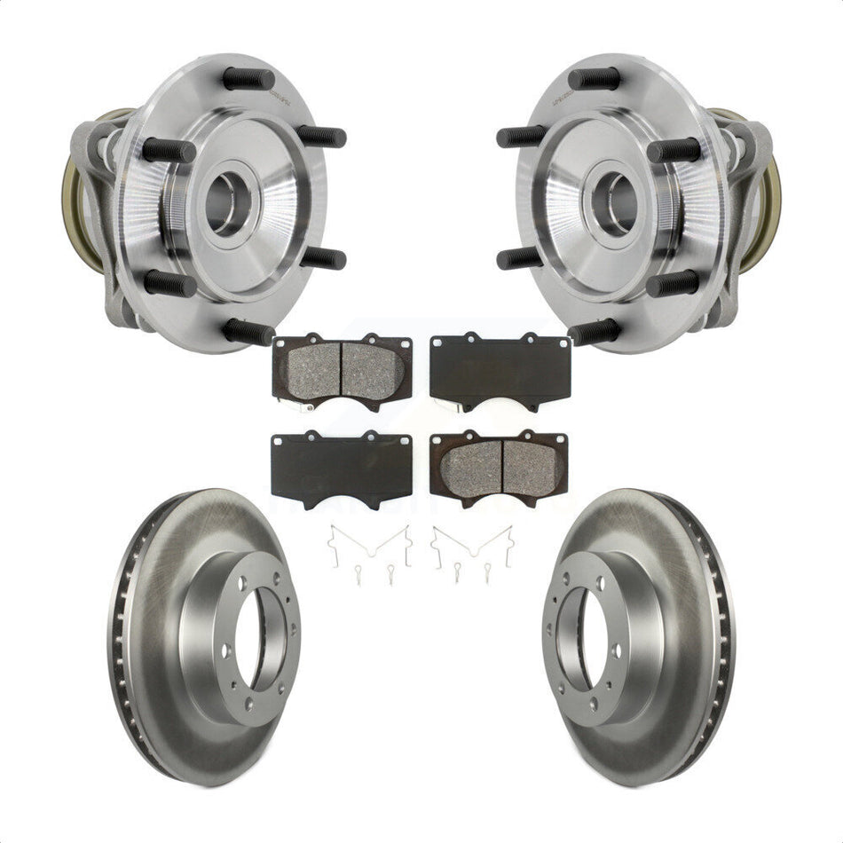 Front Hub Bearing Assembly Coat Brake Rotor Pads Kit For Toyota Tacoma 4Runner FJ Cruiser KBB-131983
