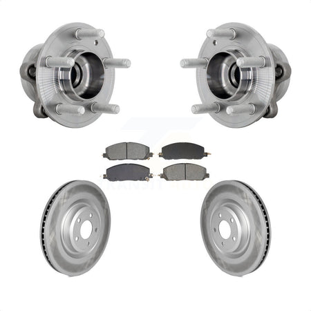 Front Hub Bearing Coated Brake Rotor And Pad Kit For Ford Explorer Lincoln Aviator Police KBB-131986