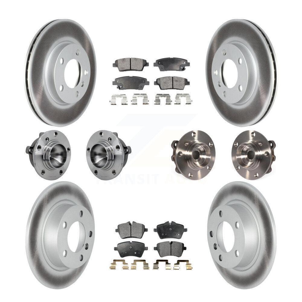 Front Rear Hub Bearing Coat Brake Rotor Pad Kit (10Pc) For Mini Cooper Countryman Paceman KBB-132003