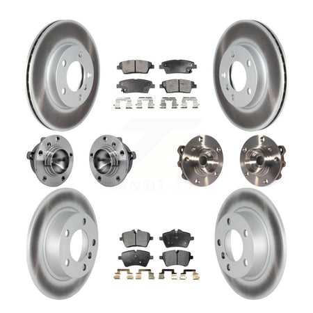Front Rear Hub Bearing Coat Brake Rotor Pad Kit (10Pc) For Mini Cooper Countryman Paceman KBB-132003