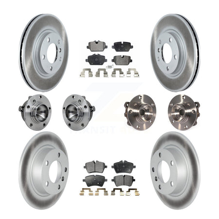 Front Rear Hub Bearing Coat Brake Rotor Pad Kit (10Pc) For Mini Cooper Countryman Paceman KBB-132004