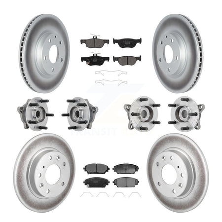 Front Rear Hub Bearing Coated Brake Rotor & Pads Kit (10Pc) For 2020-2022 Mazda CX-30 AWD KBB-132031