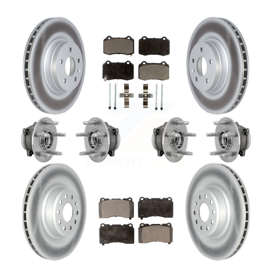Front Rear Hub Bearing Coated Disc Brake Rotor Pad Kit (10Pc) For 2016 Tesla S From 04 16 KBB-132034