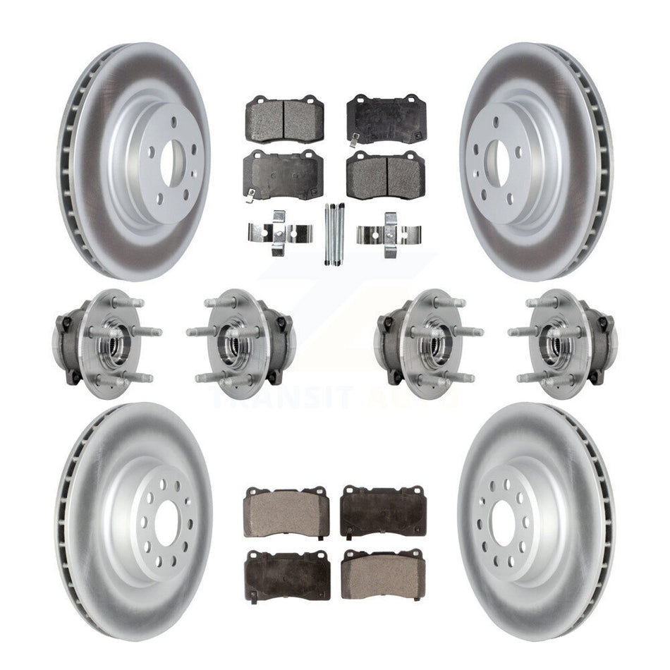 Front Rear Hub Bearing Coat Brake Rotor Pad Kit (10Pc) For Tesla X S With Brembo Calipers KBB-132036