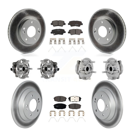 Front Rear Hub Bearing Coat Brake Rotor Pads Kit (10Pc) For 22 Hyundai Kona FWD with 1.6L KBB-132068