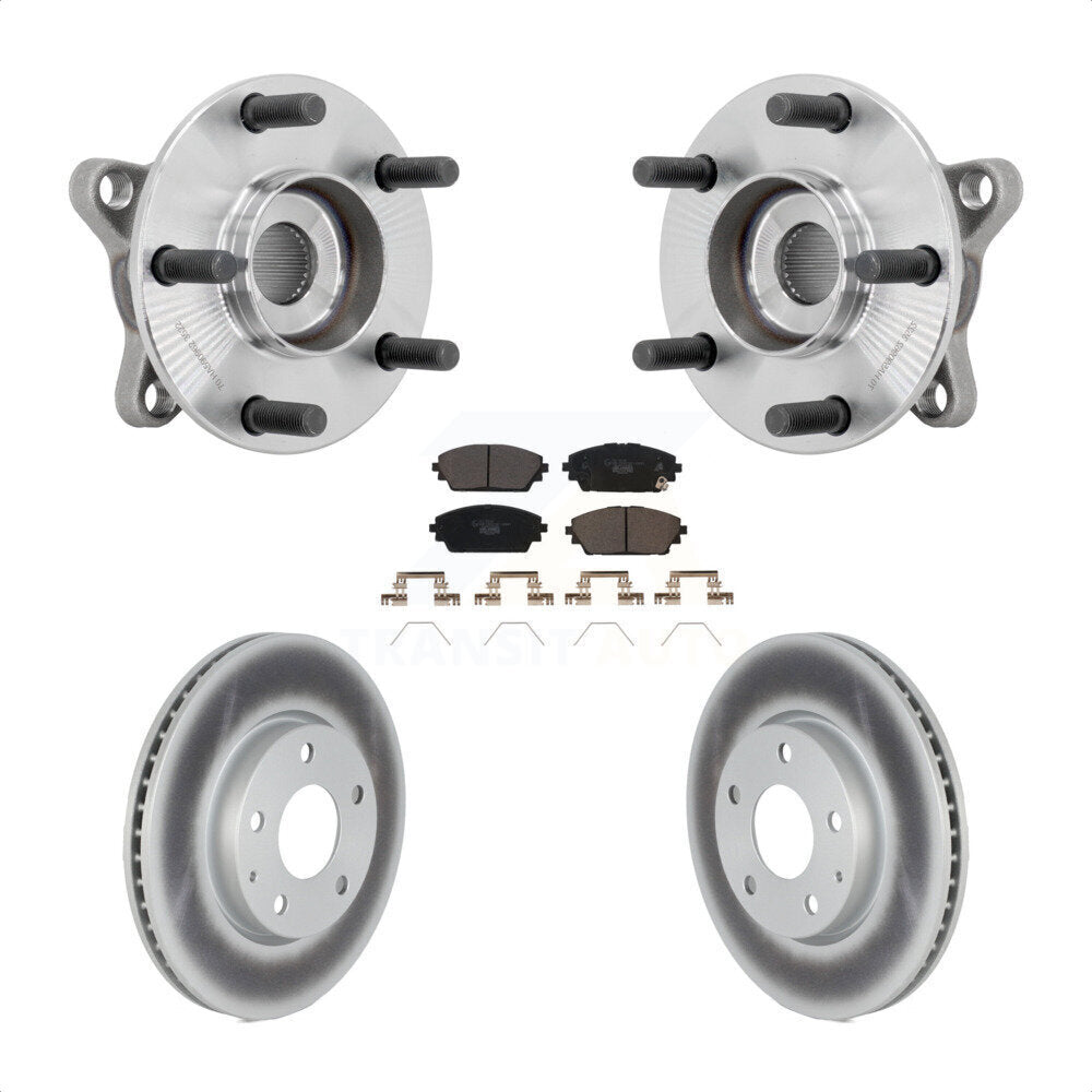 Front Hub Bearing Coated Brake Rotor Pads Kit For Mazda 3 Vehicles Manufactured In Mexico KBB-132076