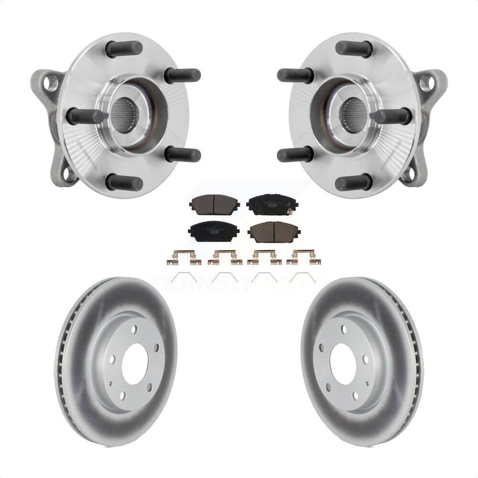 Front Hub Bearing Coated Brake Rotor Pads Kit For Mazda 3 Vehicles Manufactured In Mexico KBB-132076