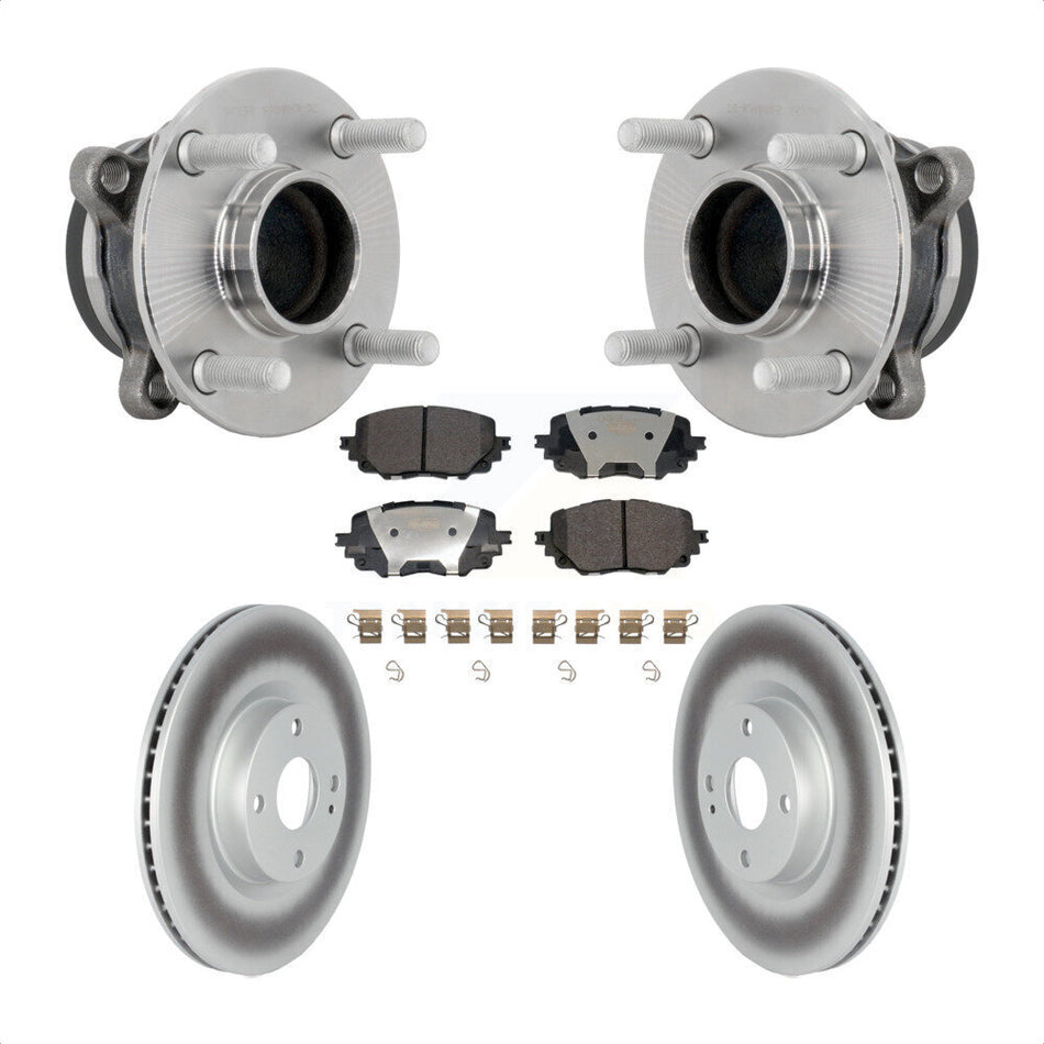 Front Hub Bearing Coated Brake Rotor & Pad Kit For Mazda MX-5 Miata Without Brembo Brakes KBB-132079