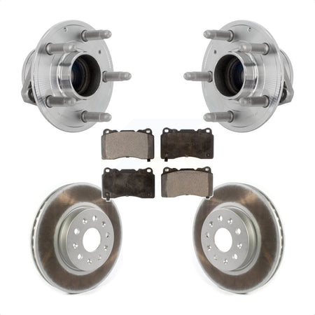 Front Hub Bearing Assembly Coat Brake Rotor Pad Kit For Chevrolet Camaro Cadillac CTS CT6 KBB-132082