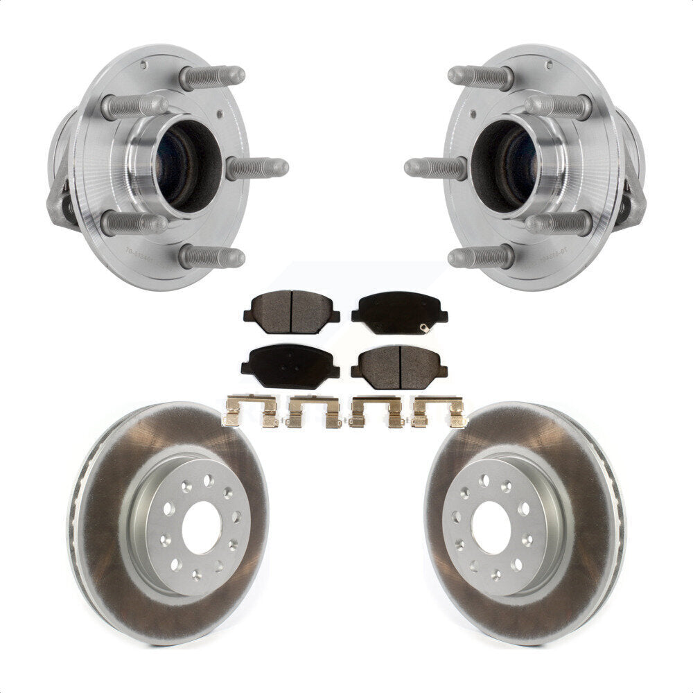 Front Hub Bearing Coated Brake Rotor Pad Kit For Chevrolet Camaro Without Brembo Calipers KBB-132084