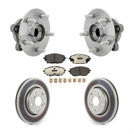Front Hub Bearing Assembly Coated Disc Brake Rotors And Ceramic Pads Kit For Toyota C-HR KBB-132088